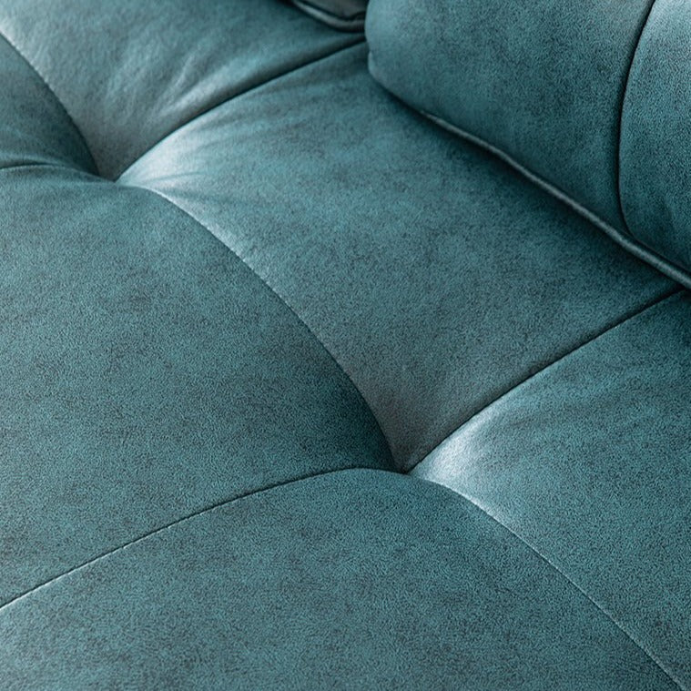 Canapé à accoudoirs carrés en similicuir Lesa