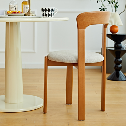 Chaise de salle à manger en bois massif Elkland (lot de 2)