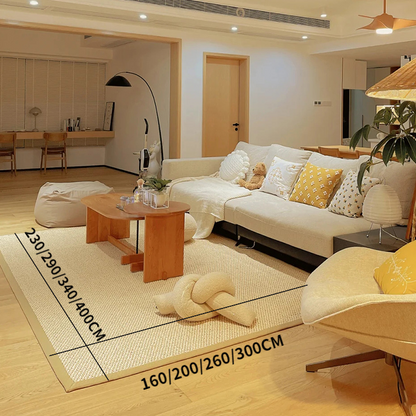 Tapis fait main en sisal beige Angelick