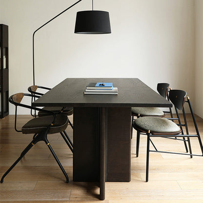 Table à manger en chêne massif Lebus