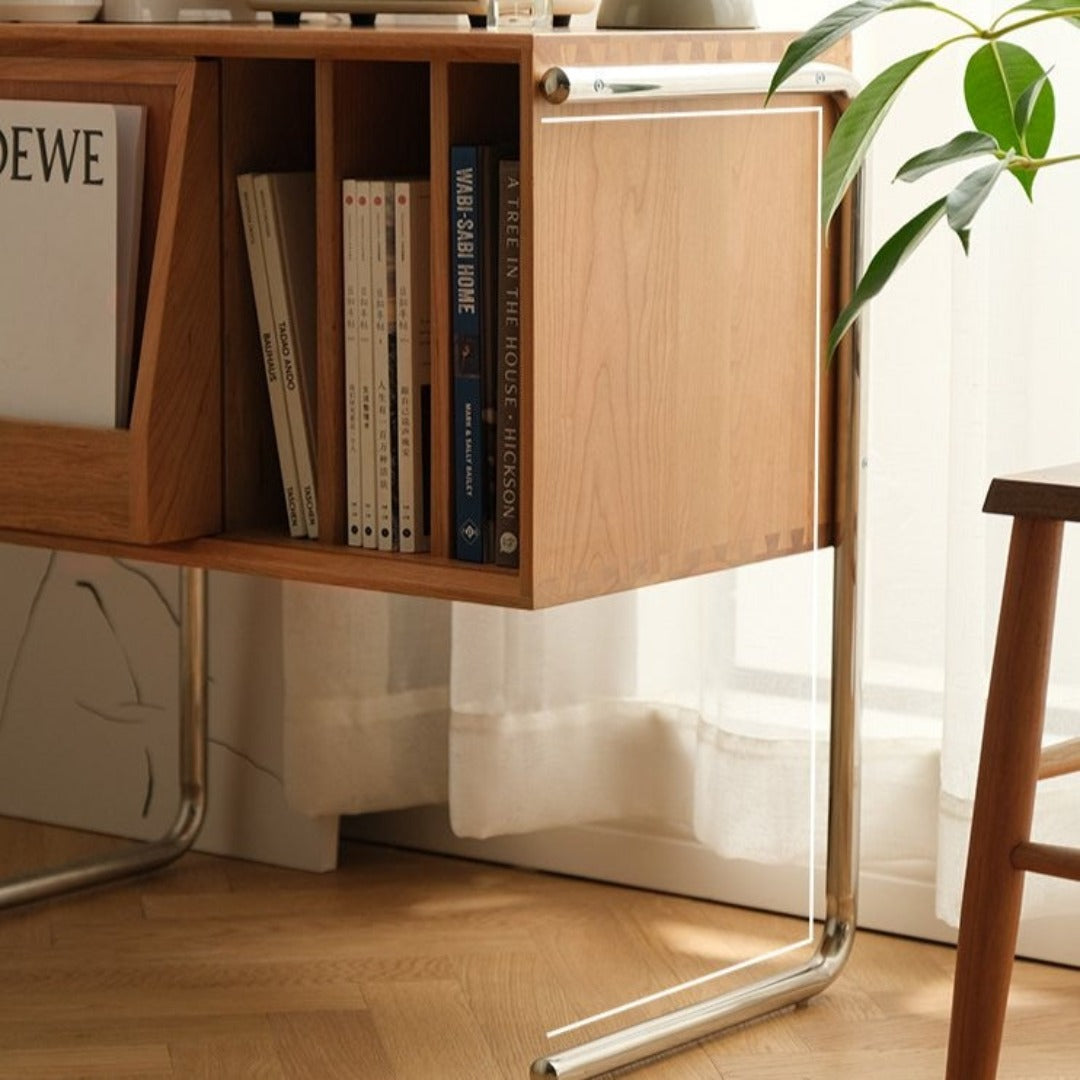 Meuble d'appoint/table d'appoint Jacky en bois de cerisier massif 