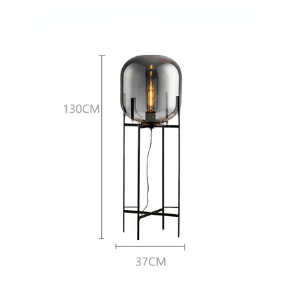 Lampe de sol/de table en verre Alden