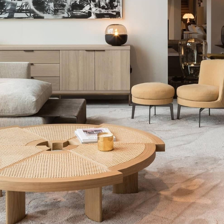 Table basse en rotin Driskill