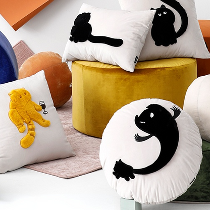 Coussin en peluche pour chat