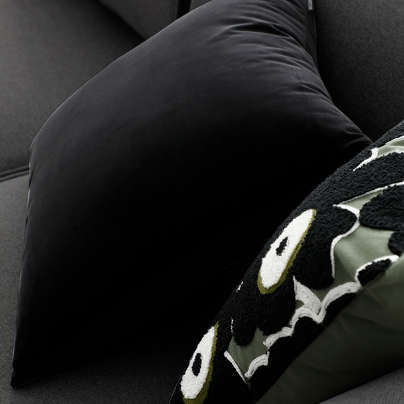 Housse de coussin et insert gris album