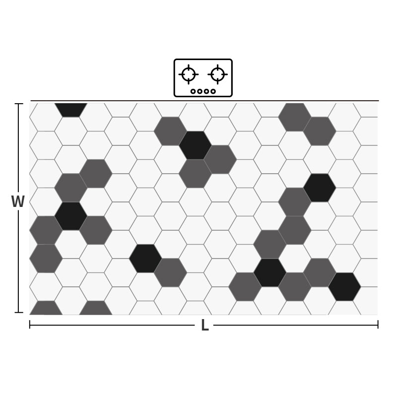 Tapis de cuisine hexagonal Element