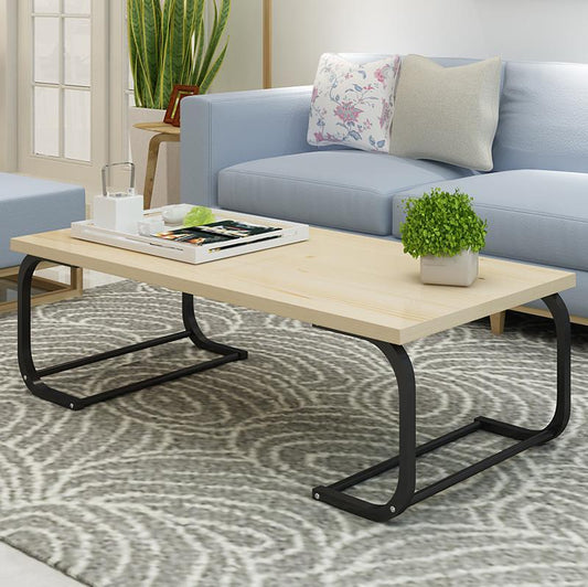 Table basse rustique industrielle en bois brut LONDON