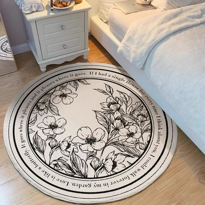 Tapis de chambre rond Hillsby
