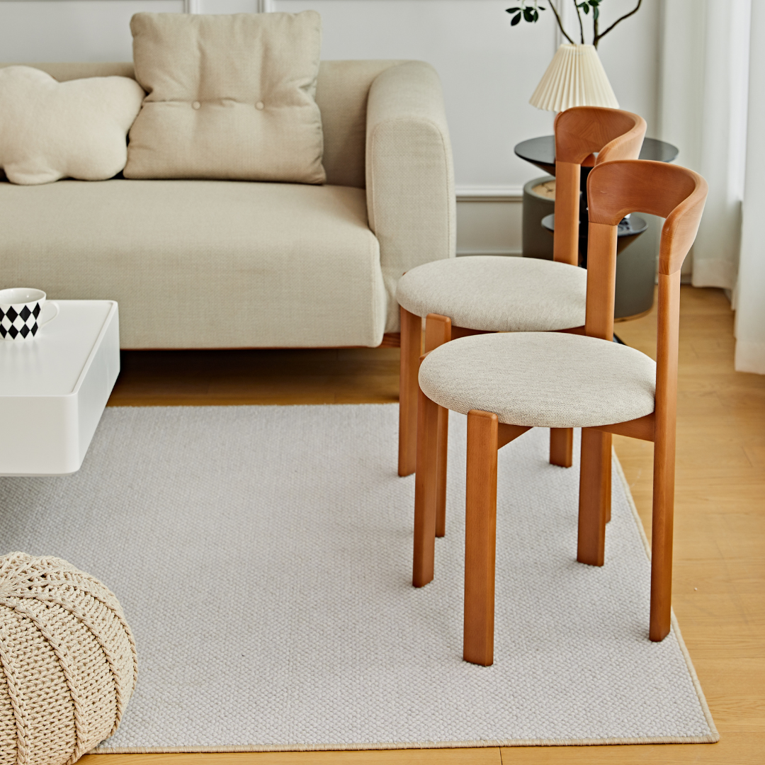 Chaise de salle à manger en bois massif Elkland (lot de 2)