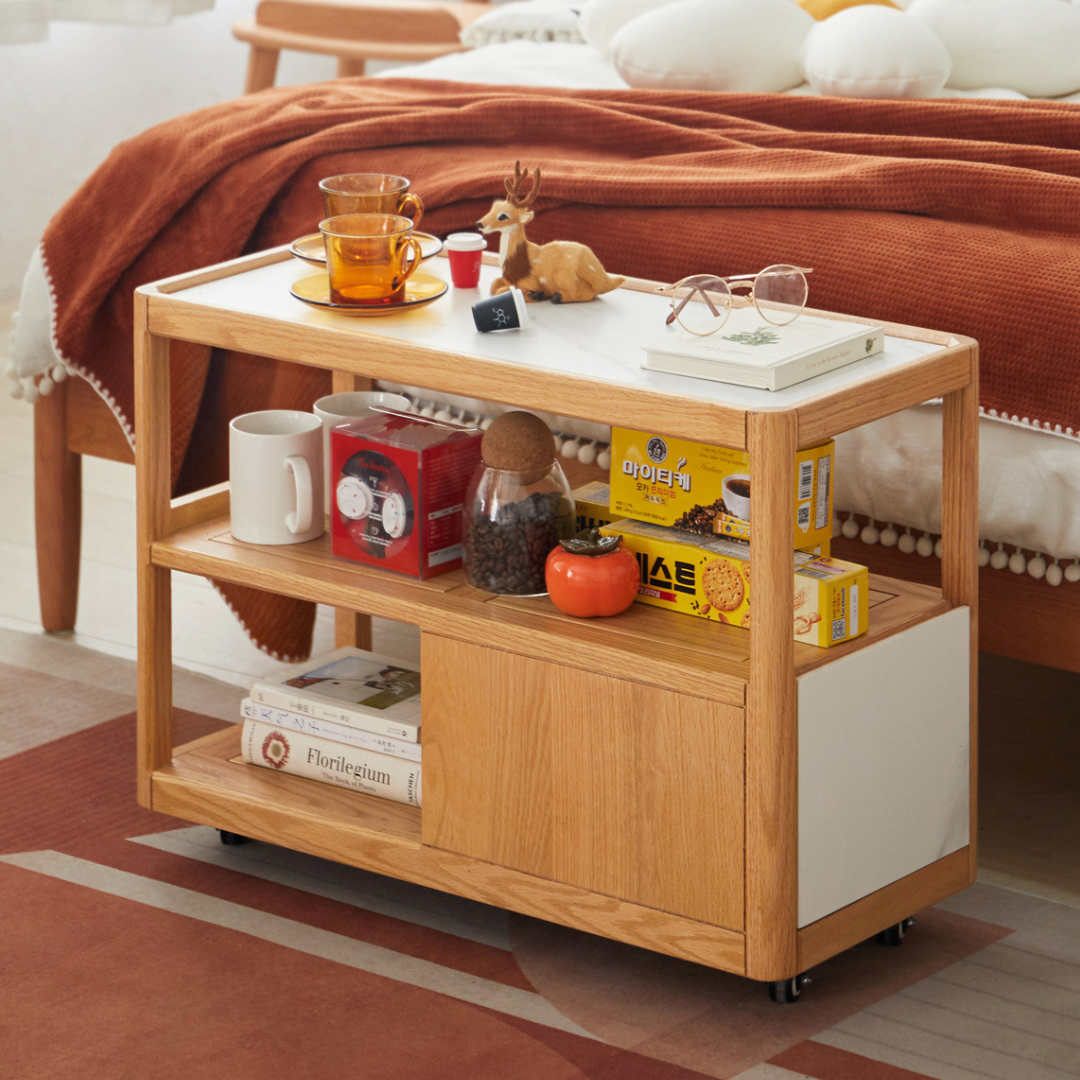 Table d'appoint Aguirre à roulettes