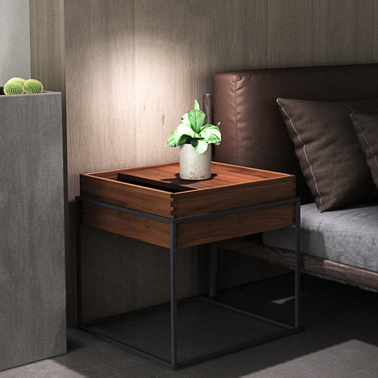 Table d'appoint en bois massif Kabamba 