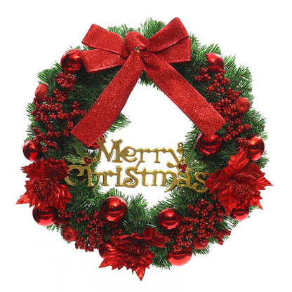 Couronne de Noël en faux pin et baies