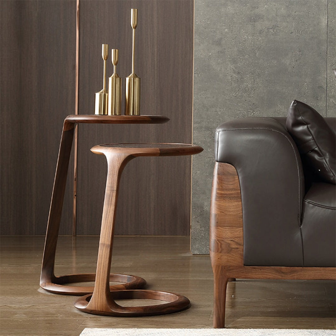 Table d'appoint en bois massif Banroft