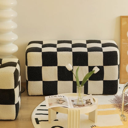 Pouf à damiers Eudora