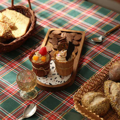 Nappe de Noël à carreaux vichy