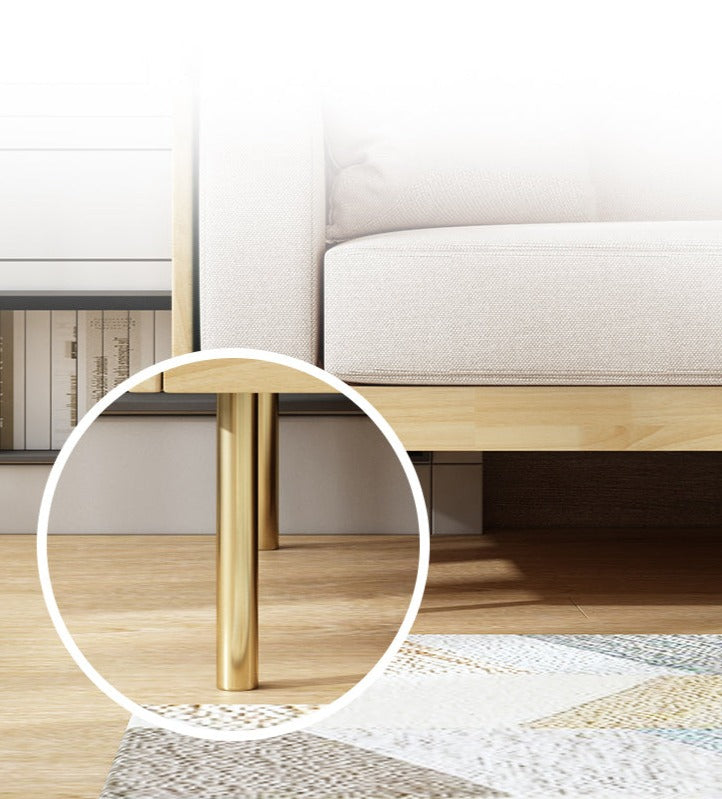 Canapé nordique simple en bois massif ELEANOR (1 à 3 places, 6 couleurs au choix)