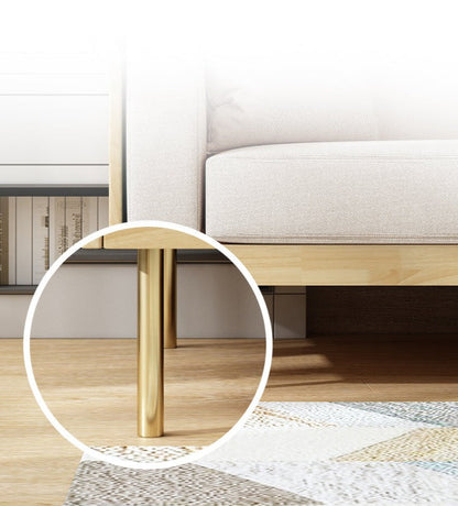 Canapé nordique simple en bois massif ELEANOR (1 à 3 places, 6 couleurs au choix)