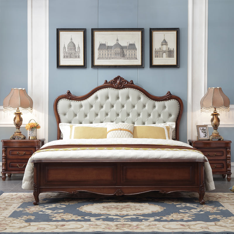 Lit KINSLEY Boston Hilton de luxe en bois massif américain (2 tailles de chevet disponibles)