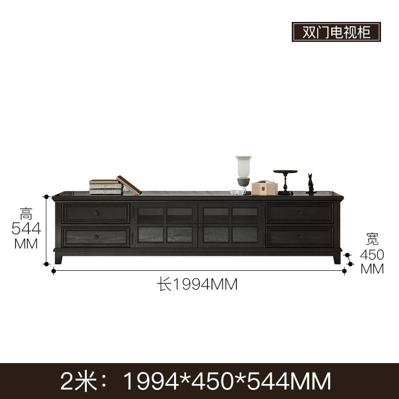 Meuble console TV en bois massif Leonardo Classic Country