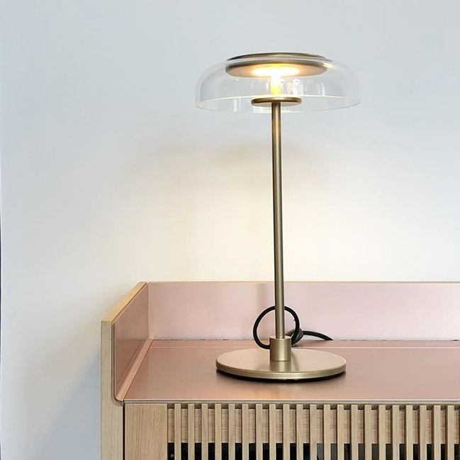 Lampe arquée en verre Keystone