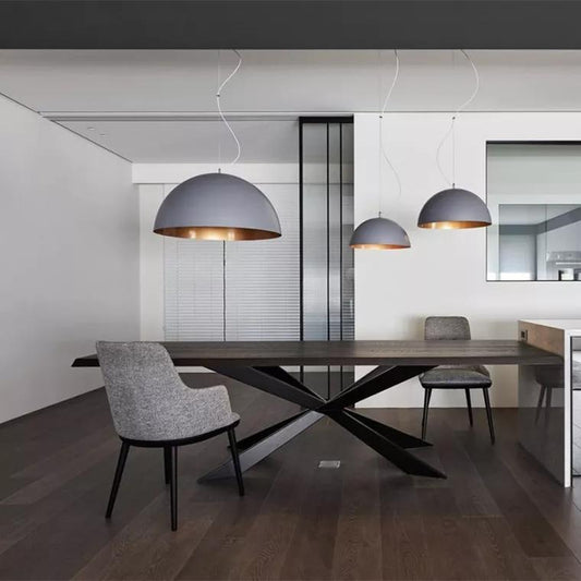 Table de salle à manger/conférence en bois rustique et industrielle AUTOMNE