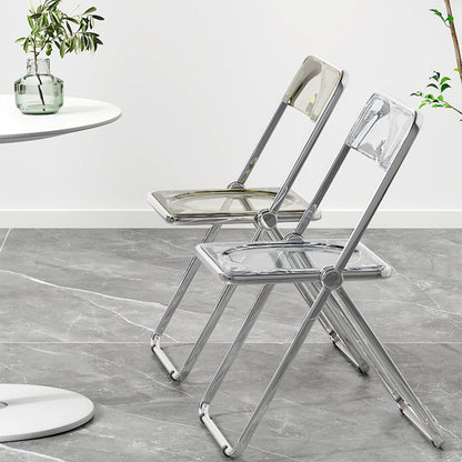 Chaise de salle à manger pliante en acrylique Larkin (lot de 2) 