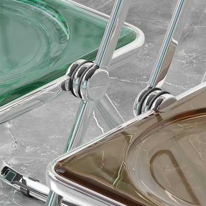 Chaise de salle à manger pliante en acrylique Larkin (lot de 2) 