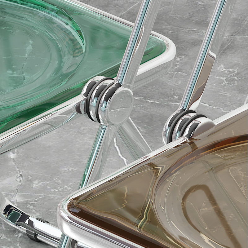 Chaise de salle à manger pliante en acrylique Larkin (lot de 2) 