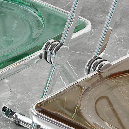 Chaise de salle à manger pliante en acrylique Larkin (lot de 2) 