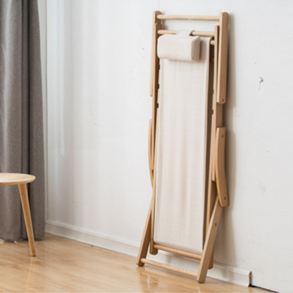 Chaise pliante en bois massif