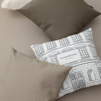 Housse de coussin et insert en cuir tressé