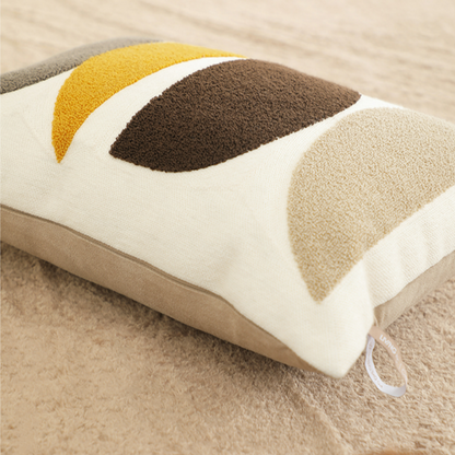 Housse de coussin et insert modernes à motif géométrique