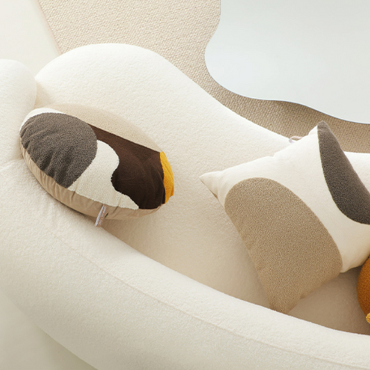 Housse de coussin et insert modernes à motif géométrique