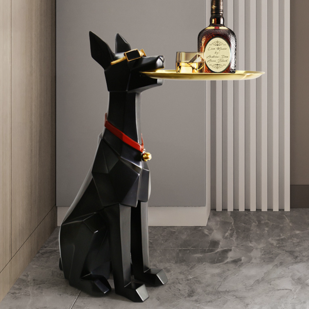 Table d'appoint Barthold en forme de chien