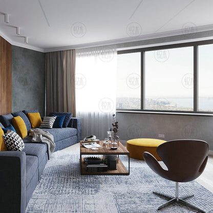 Geneviève RADISSON Table basse nordique rétro en bois massif (2 tailles, 4 couleurs)