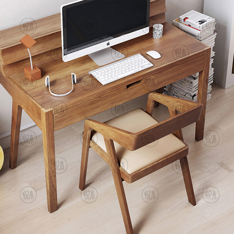 Chaise de salle à manger nordique en bois massif ABRAHAM