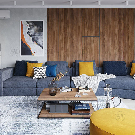 Geneviève RADISSON Table basse nordique rétro en bois massif (2 tailles, 4 couleurs)