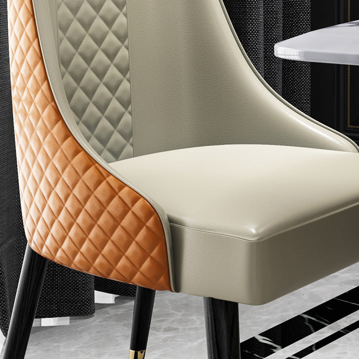 Chaise de salle à manger rembourrée à dossier haut Lawrence