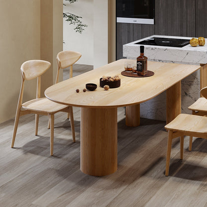 BRIELLA Table à manger moderne REGIS en bois massif nordique