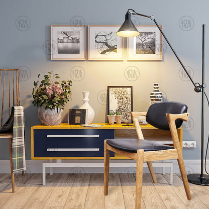 Chaise de salle à manger scandinave en bois massif KARTER