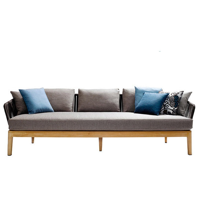 Canapé d'extérieur en rotin et bois massif Hawaii Hilton Nordic 