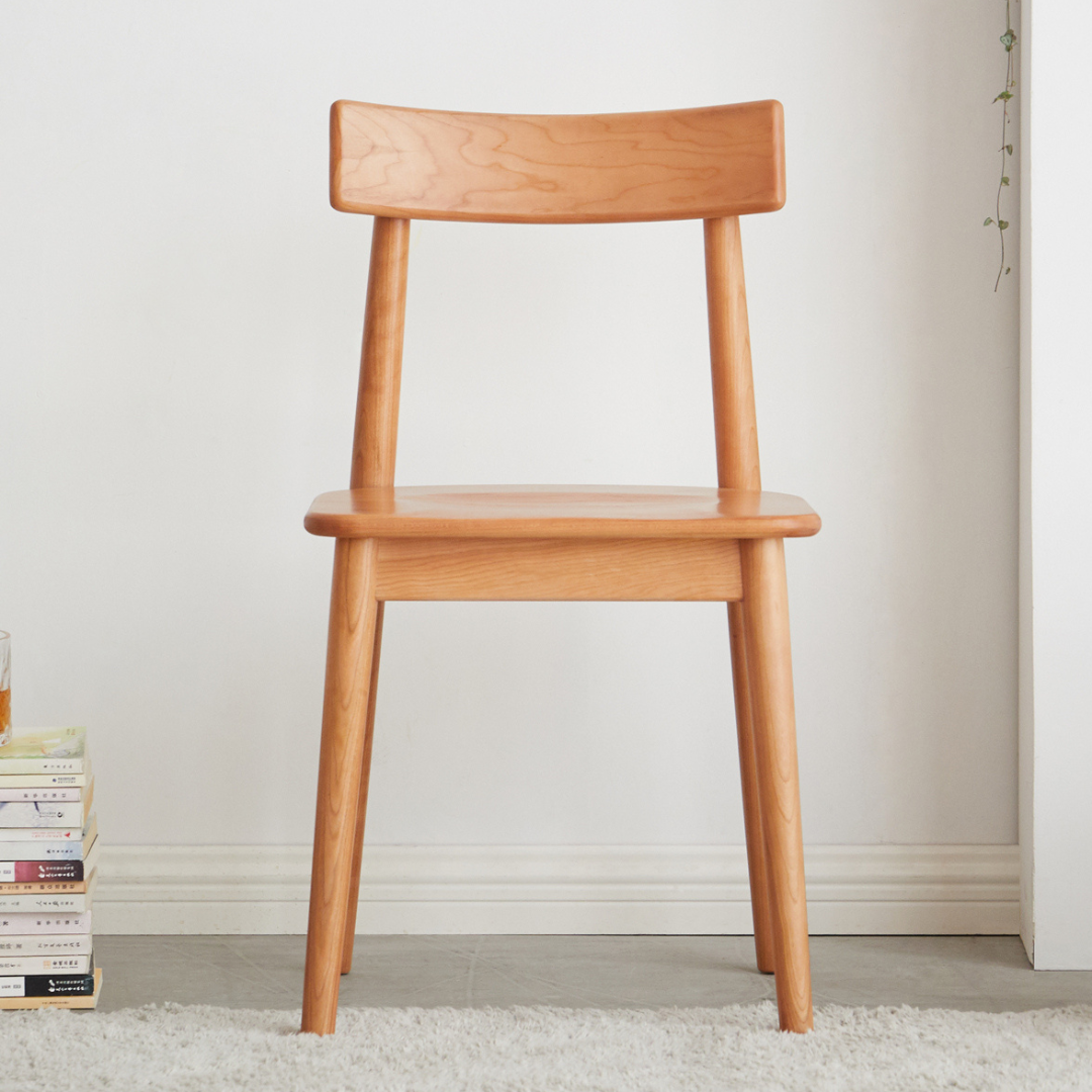 Chaise de salle à manger en bois de cerisier Arvin (ensemble de 2)