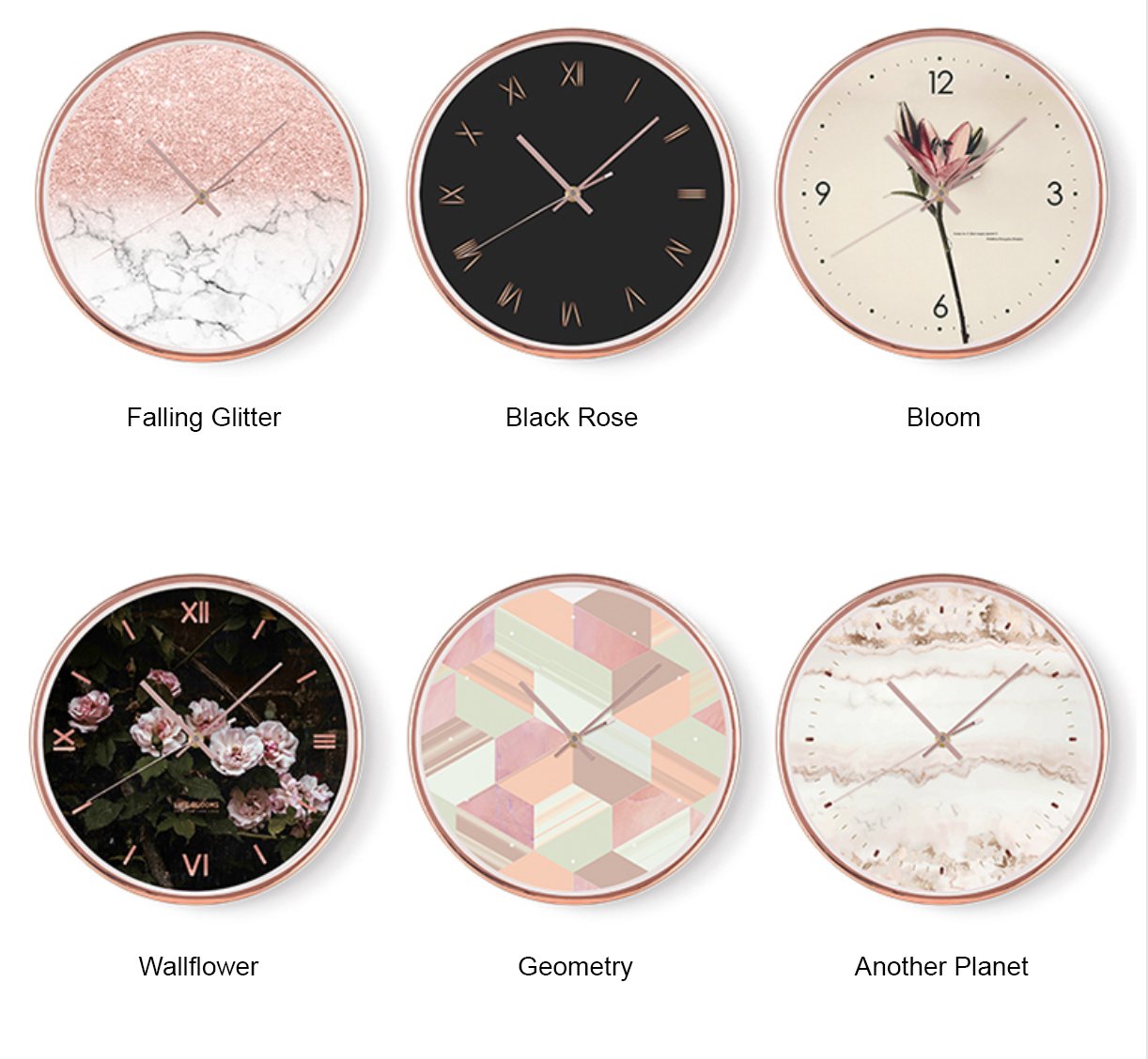 Horloge murale Pop Art MARCELLO Gold Series