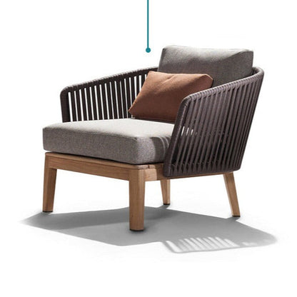 Canapé d'extérieur en rotin et bois massif Hawaii Hilton Nordic 