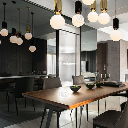 Table à manger EMMETT en bois massif de style nordique rétro