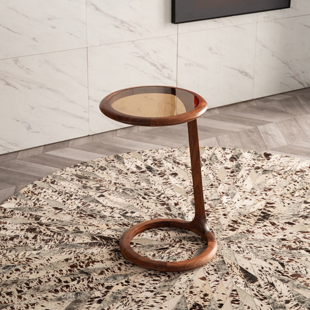 Table d'appoint en bois massif Banroft