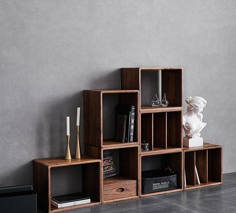 Séparateur d'affichage modulaire ADAM Cube en pin massif de Nouvelle-Zélande