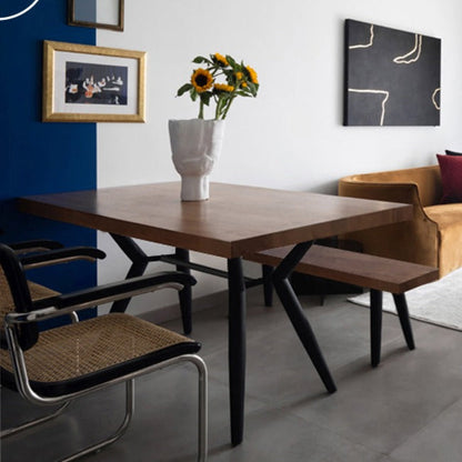 Table à manger scandinave nordique LINDA Radisson Live Edge à bord droit