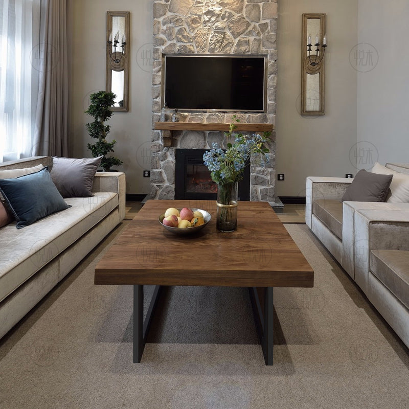 Table basse carrée nordique en bois massif DANIELA RADISSON (4 couleurs, 10 tailles)