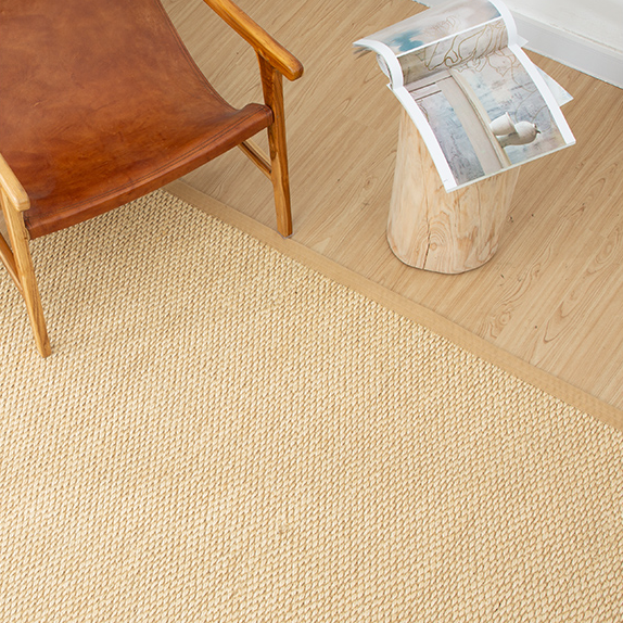 Tapis fait main en sisal beige Angelick